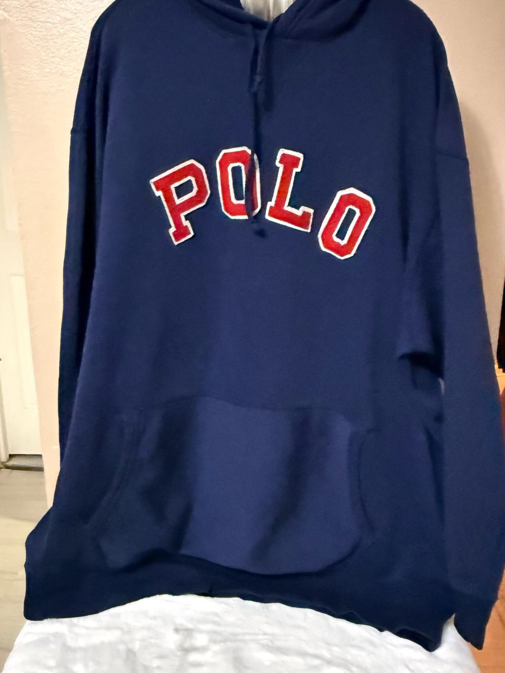 Polo by Ralph Lauren Navy Hoodie with Red Lettering